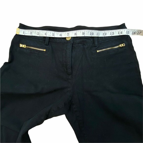 Chico's Jeans Women's Size 0.5 Black So Slimming Ankle Gold Zippered Pockets - Picture 4 of 12